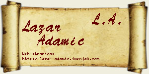 Lazar Adamić vizit kartica